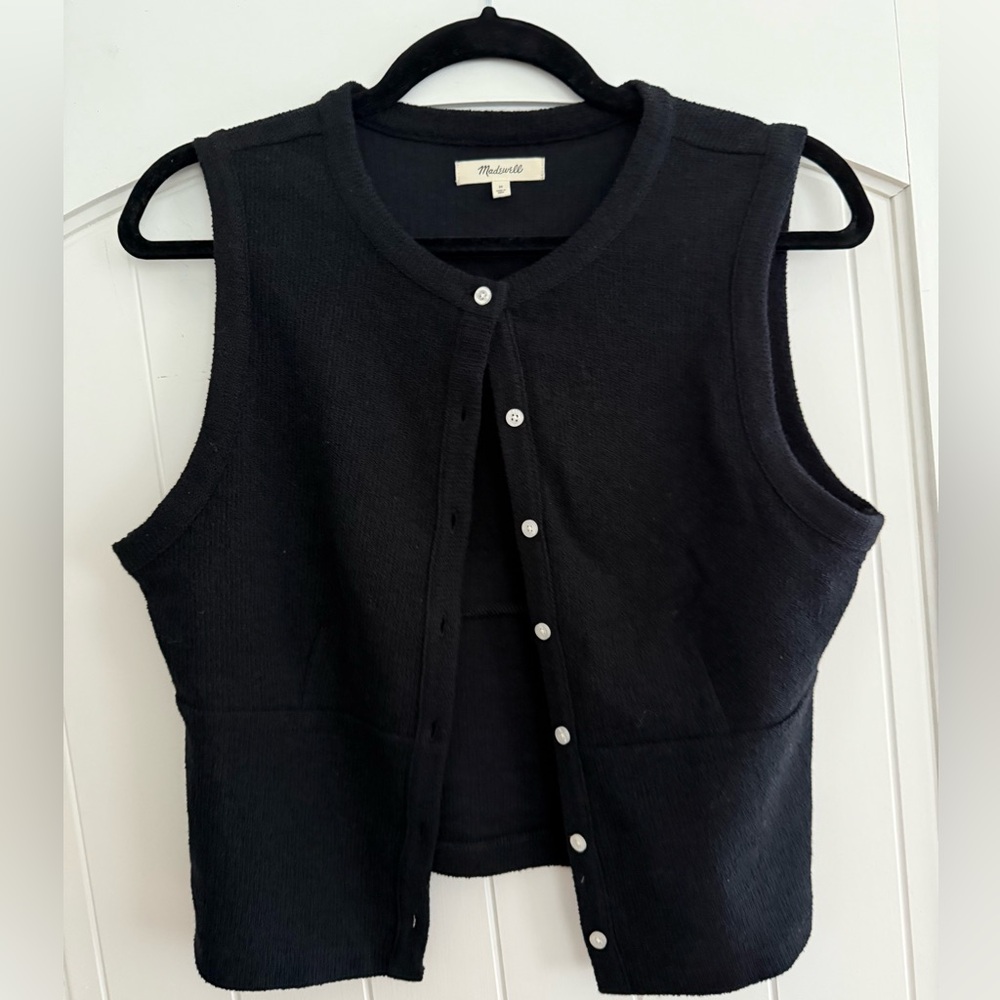 Madewell Black Knit Vest